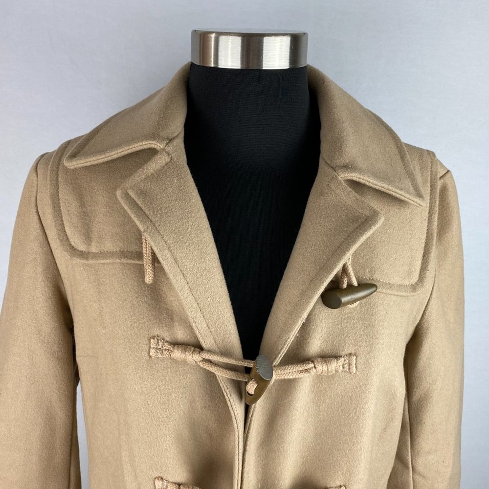 Gap Tan Wool Blend Toggle Button Down Coat Xs - image 3